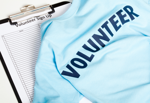 volunteer t-shirt in sky blue color
