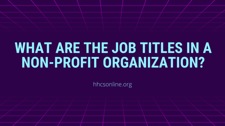 what-are-the-job-titles-in-a-non-profit-organization-hhcs